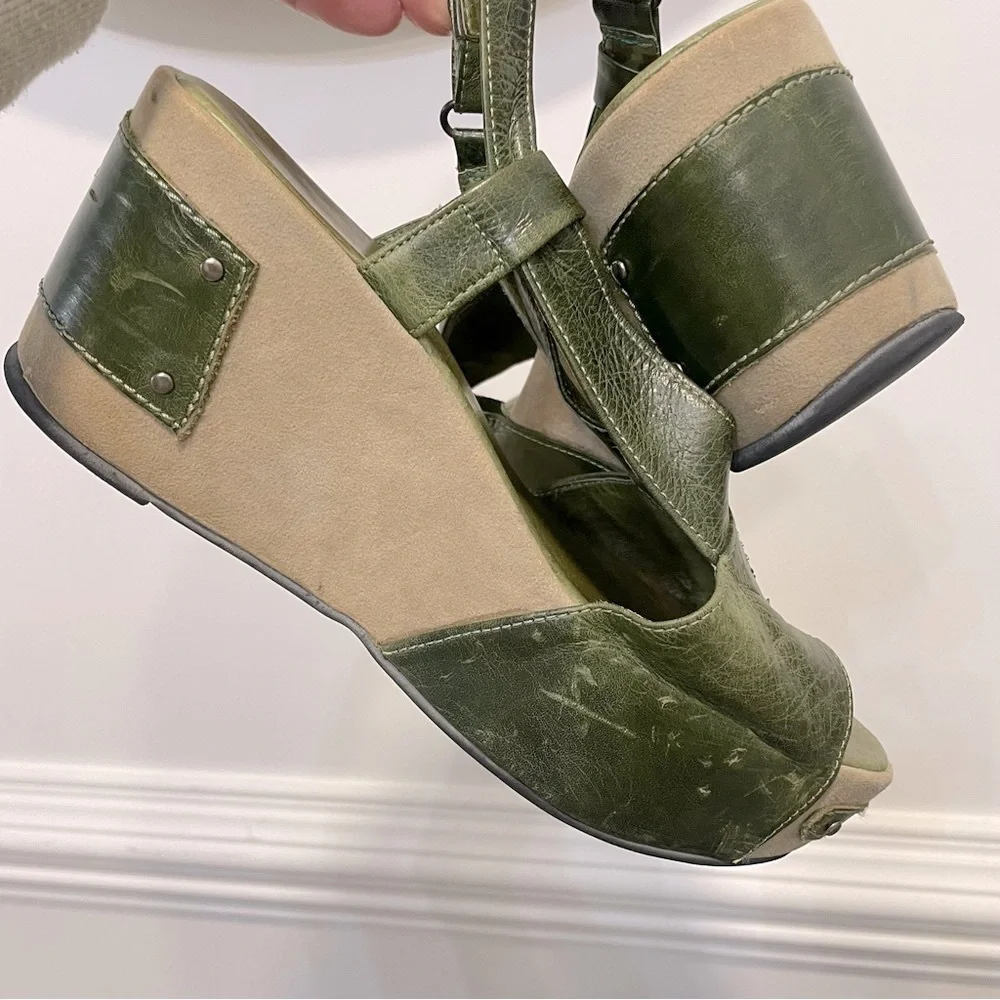 Antelope Woman's  Leather Wedge Sandals Sz39